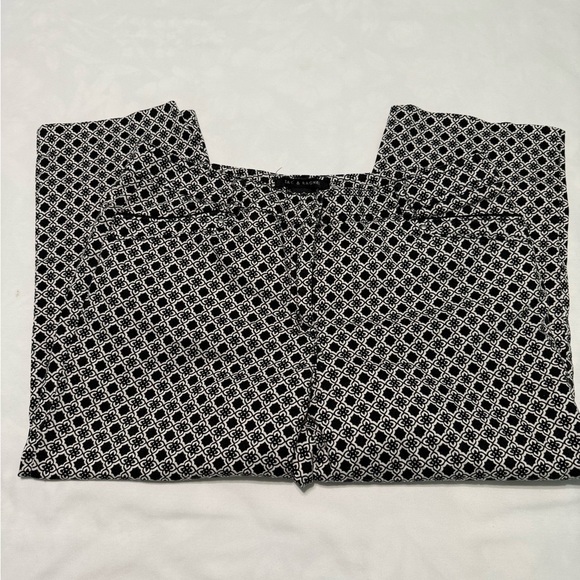 Zac & Rachel Black and White Dress Pants with Geometric Pattern - Picture 3 of 7